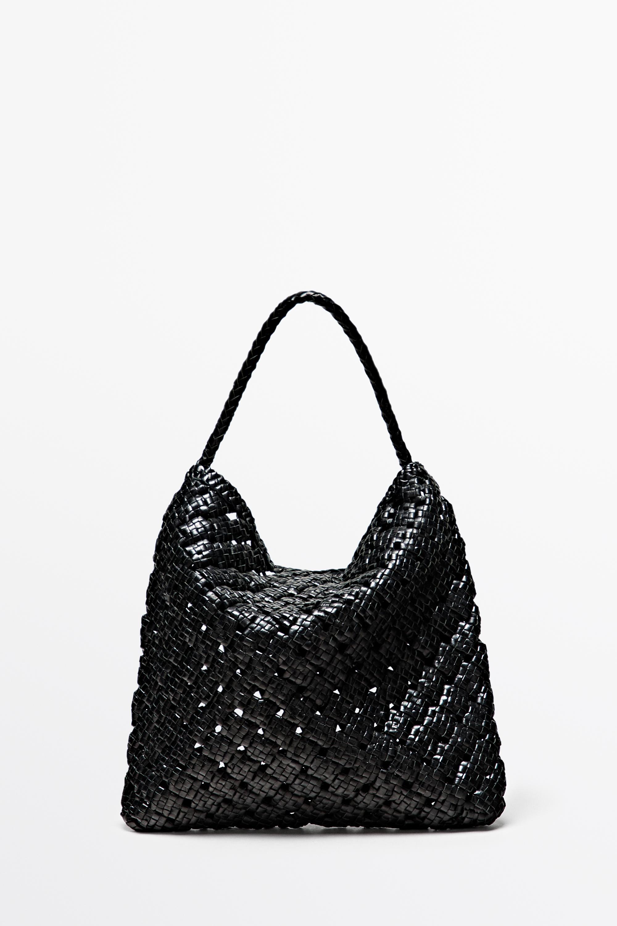 Medium braided nappa leather bag
